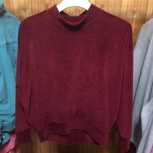 Topshop Velvet Pullover